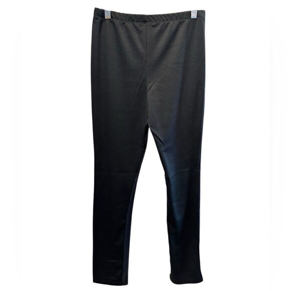 NWOT Rosio Women’s Black Faux Suede Front Ankle Leggings - Size Small - Picture 3 of 7